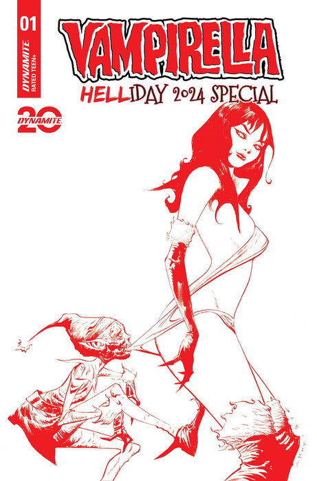 VAMPIRELLA HELLIDAY 2024 SP #1 CVR K FOC BONUS RED LEE LINE ART