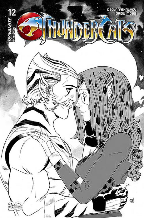 THUNDERCATS #12 CVR ZB 7 COPY FOC INCV DREW MOSS B&W