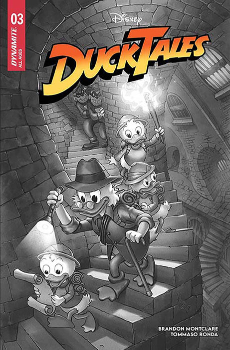 DUCKTALES #3 CVR R 7 COPY FOC INCV QUAH B&W