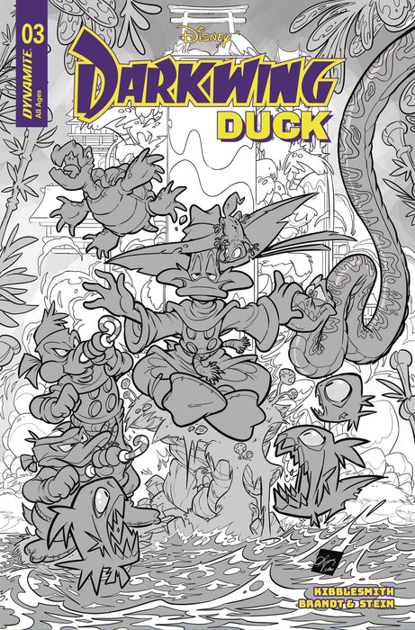 DARKWING DUCK #3 CVR H 10 COPY INCV CANGIALOSI LINE ART