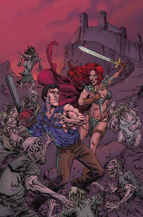 RED SONJA VS ARMY OF DARKNESS #2 CVR E TOM RANEY METAL VIRGIN VAR