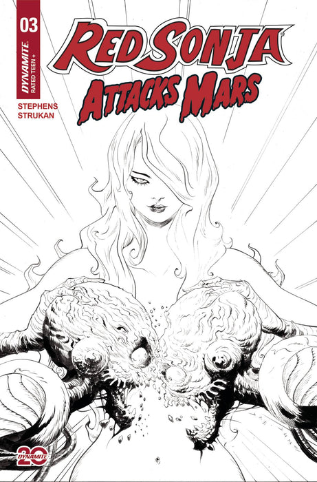 RED SONJA ATTACKS MARS #3 CVR E 10 COPY INCV LEE LINE ART