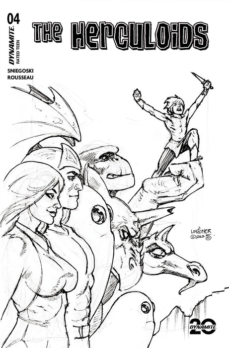 HERCULOIDS #4 CVR G 10 COPY INCV LINSNER LINE ART