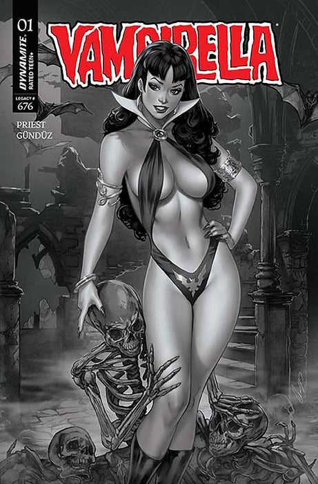 VAMPIRELLA (2025) #1 CVR ZD FOC 7 COPY INCV CHATZOUDIS B&W