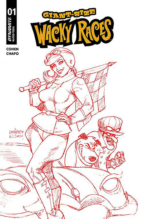 GIANT-SIZE WACKY RACES #1 CVR L FOC 7 COPY INCV LINSNER RED LINE ART