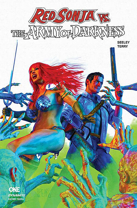 RED SONJA VS AOD #1 CVR S FOC BONUS SPEARS WHITE BACKGROUND FOIL