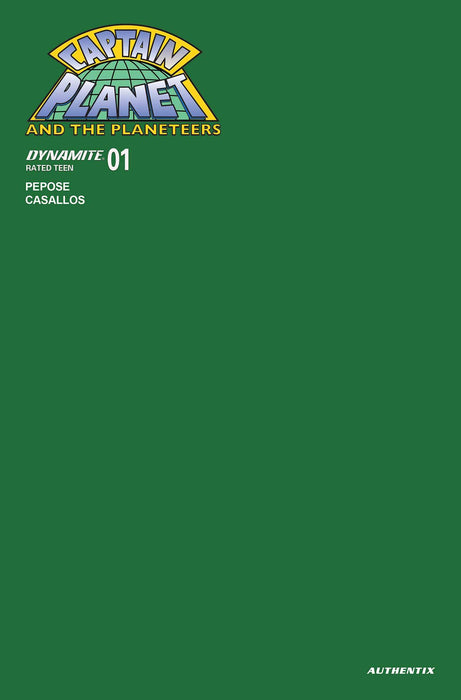 CAPTAIN PLANET #1 CVR U FOC BONUS GREEN BLANK AUTHENTIX