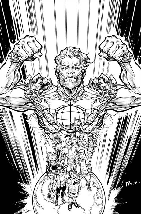 CAPTAIN PLANET #2 CVR M FOC 7 COPY HARDIN LINE ART VIRGIN