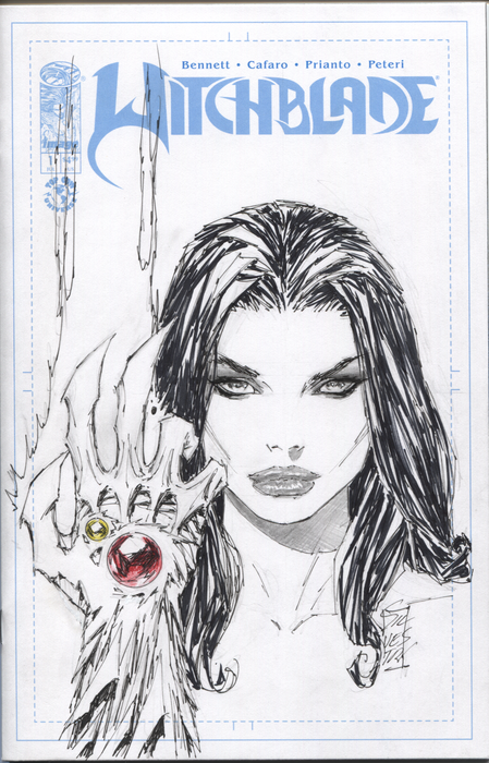 Witchblade (2024) #1 CVR J INC 1:1000 MARC SILVESTRI ORIGINAL ART SKETCH COVER VAR (ONE OF A KIND)