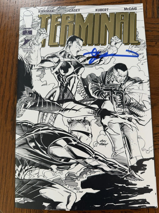 TERMINAL #1 SDCC Panel Exclusive Foil (Signed by Robert Kirkman & Joe Casey)