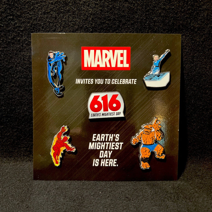 Marvel Comics 2025 616 Day Fantastic Four Pin Set Earth’s Mightiest Day