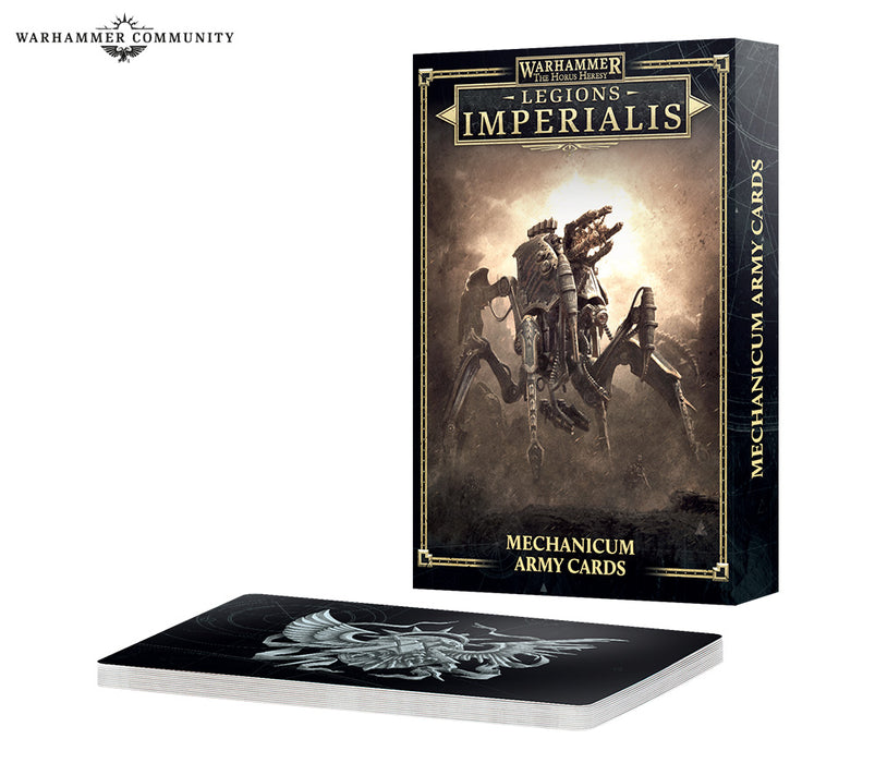 Warhammer 40,000 LEGION IMPERIALIS: MECHANICUM ARMY LIST CARDS