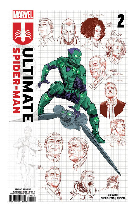 ULTIMATE SPIDER-MAN #2 MARCO CHECCHETTO 2ND PRINTING VARIANT