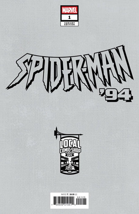 SPIDER-MAN '94 #1 GREG LAND LOCAL COMIC SHOP DAY B&W VARIANT (Only 500 Printed)