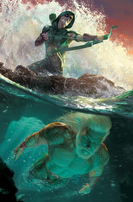 AQUAMAN GREEN ARROW DEEP TARGET #7 (OF 7) CVR B RAHZZAH CARD STOCK VAR