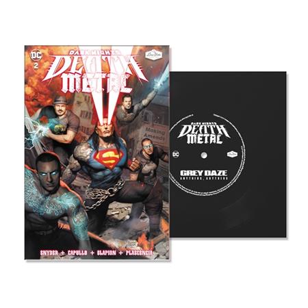 DARK NIGHTS DEATH METAL #2 SOUNDTRACK SPEC ED GREY DAZE WITH FLEXI SINGLE FEATURING "ANYTHING, ANYTHING"