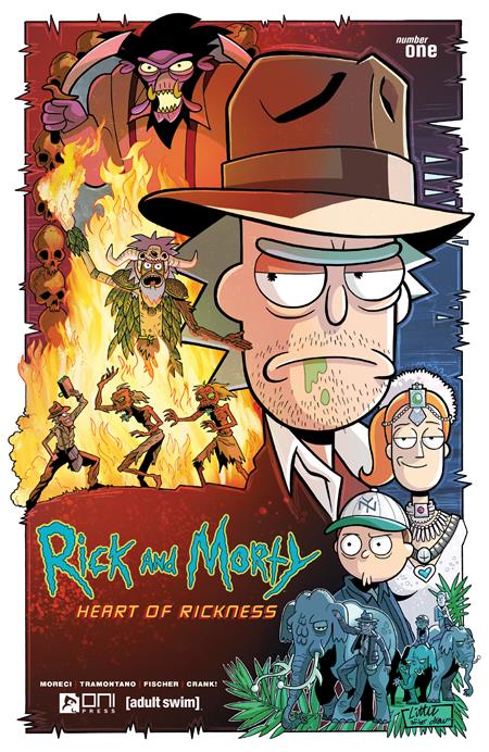 RICK AND MORTY HEART OF RICKNESS #1 (OF 4) CVR A TROY LITTLE TEMPLE OF DOOM HOMAGE