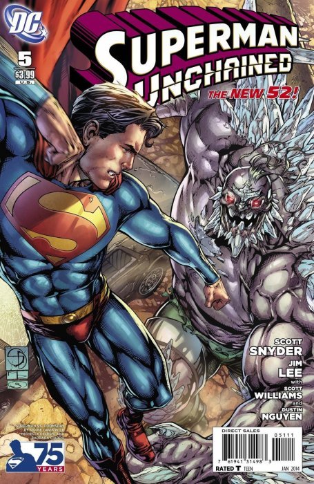 Superman Unchained (2013) #5 (1:25 75th Anniversary Variant Villain Cover)