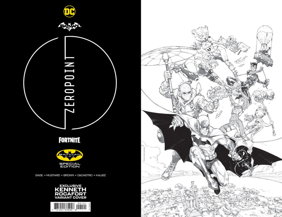 BATMAN FORTNITE ZERO POINT BATMAN DAY SPECIAL EDITION #1 CVR B INC 1:4 MIKEL JANIN BLACK & WHITE)