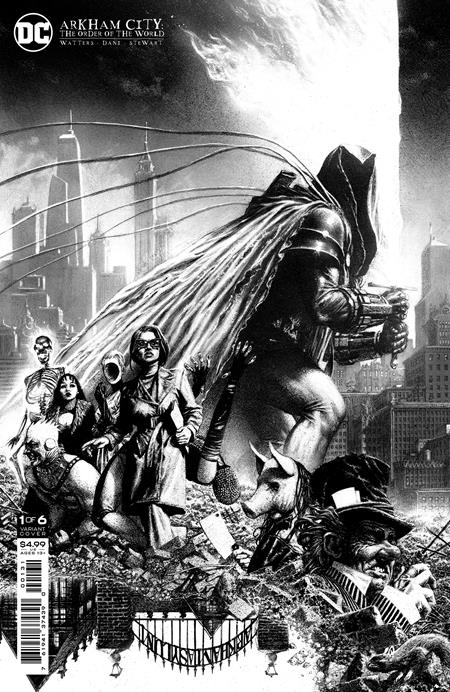 ARKHAM CITY THE ORDER OF THE WORLD #1 (OF 6) CVR C INC 1:25 STEVE BEACH BLACK & WHITE CARD STOCK VAR