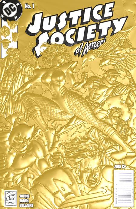 JUSTICE SOCIETY OF AMERICA #1 CVR C JOE QUINONES 90S COVER MONTH FOIL MULTI-LEVEL EMBOSSED CARD STOCK VAR (NET)