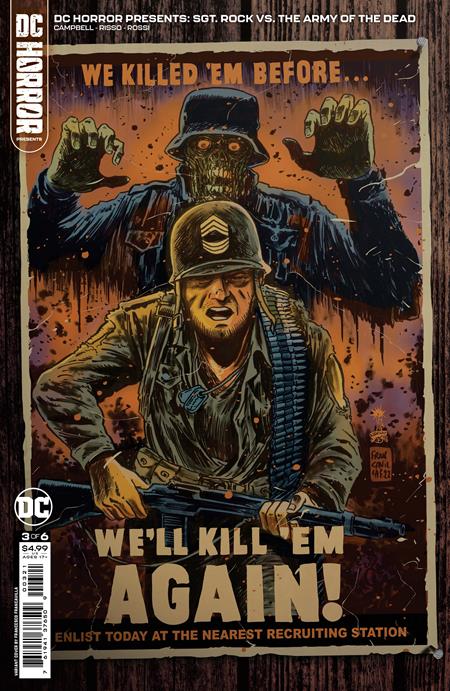 DC HORROR PRESENTS SGT ROCK VS THE ARMY OF THE DEAD #3 (OF 6) CVR B FRANCESCO FRANCAVILLA CARD STOCK VAR