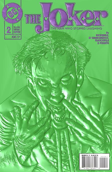 JOKER THE MAN WHO STOPPED LAUGHING #2 CVR D KELLEY JONES 90S COVER MONTH FOIL MULTI-LEVEL EMBOSSED VAR