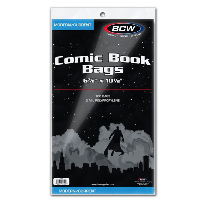 Comic Bags - Current Size (100 count pack) BCW