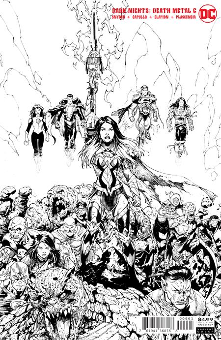 DARK NIGHTS DEATH METAL #6 (OF 7) INC 1:100 GREG CAPULLO BLACK & WHITE VAR