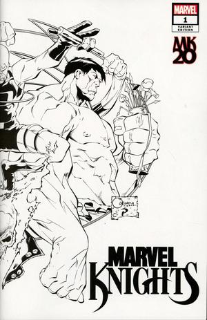 Marvel Knights 20th (2018) #1 (1:200 QUESADA WRAPAROUND BW HIDDEN GEM VAR)