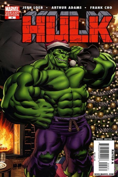 Hulk (2008) #9 (Santa Green Hulk Variant)