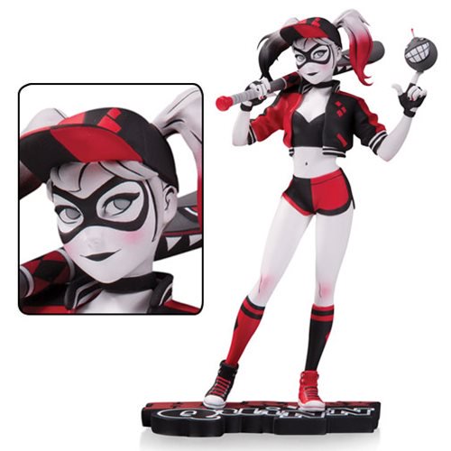 Harley Quinn Red White & Black Statue by Chen