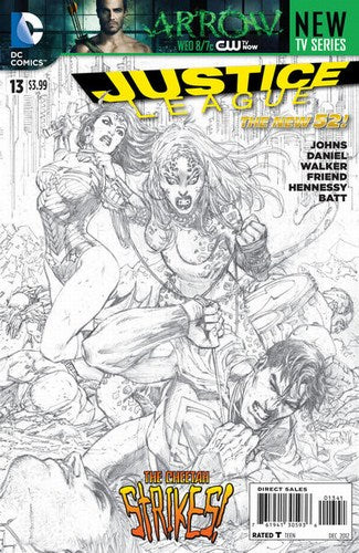Justice League (2011) #13 (1:100 Black & White Variant Edition)