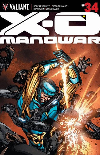 X-O Manowar (2012) #34 (Cover E 1:25 Guice Variant)