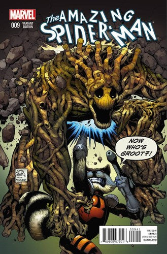 Amazing Spider-Man (2014) #9 (Rocket Raccoon And Groot Variant)