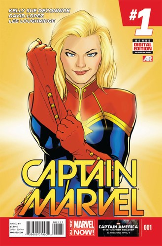 Captain Marvel (2014) #1 (2nd Print Lopez Variant)