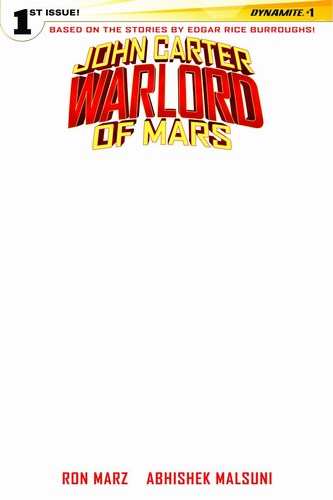 John Carter Warlord (2014) #1 (Cover G Blank Authentix Variant)