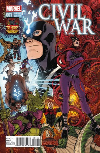 Civil War (2015) #1 (1:50 Inhumans 50th Anniversary Variant)