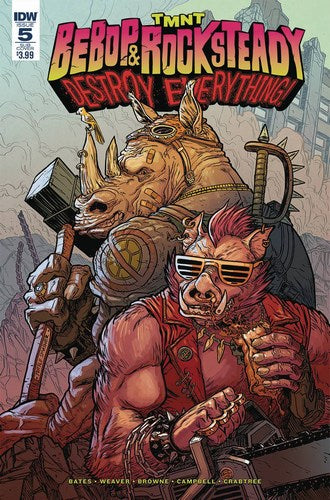 Teenage Mutant Ninja Turtles Bebop & Rocksteady Destroy Everything (2016) #5 (Sub Variant)