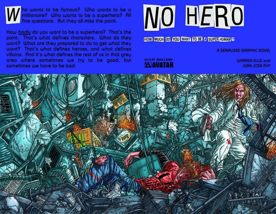 No Hero (2008) #6 (Wrap Cover)