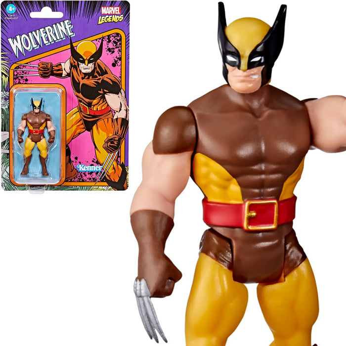 Marvel Retro Legends 3.75-Inch Wolverine Action Figure (Brown Suit)