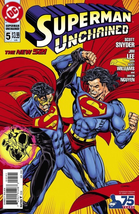 Superman Unchained (2013) #5 (1:25 75th Anniversary Variant Reborn Cover)