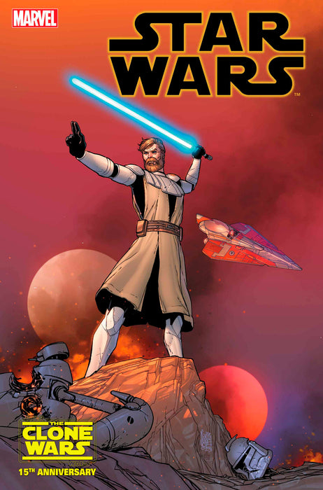 STAR WARS #37 GIUSEPPE CAMUNCOLI OBI-WAN STAR WARS: CLONE WARS #15TH ANNIVERSARY VARIANT [DD]