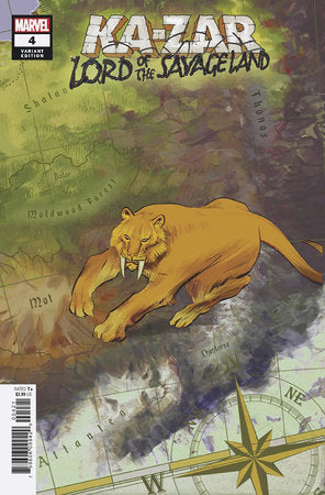 KA-ZAR LORD OF THE SAVAGE LAND #4 1:10 GARCIA MAP VARIANT