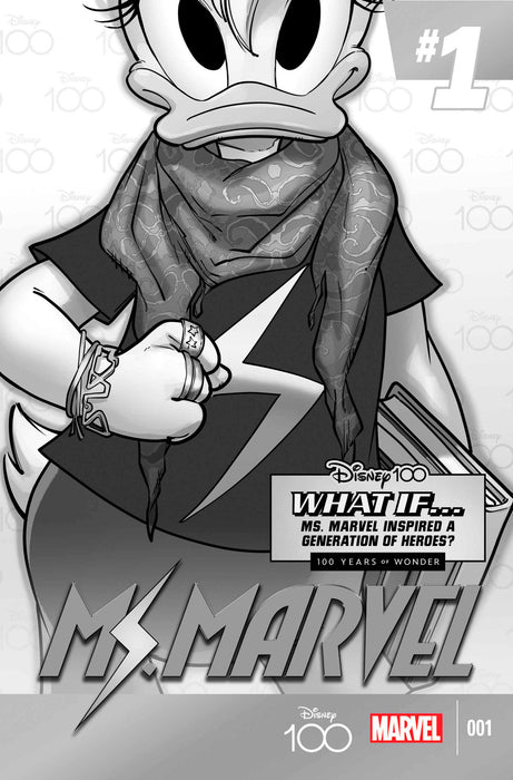AMAZING SPIDER-MAN #32 1:100 GIADA PERISSONOTTO DISNEY100 EDGE OF SPIDER-VERSE BLACK AN D WHITE VARIANT [G.O.D.S.]