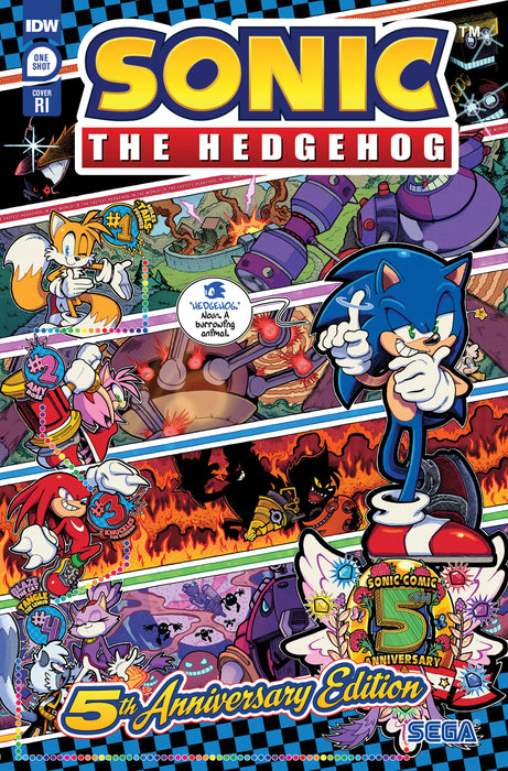 Sonic the Hedgehog: #1 #5th Anniversary Edition 1:50 Variant RI (Gray)