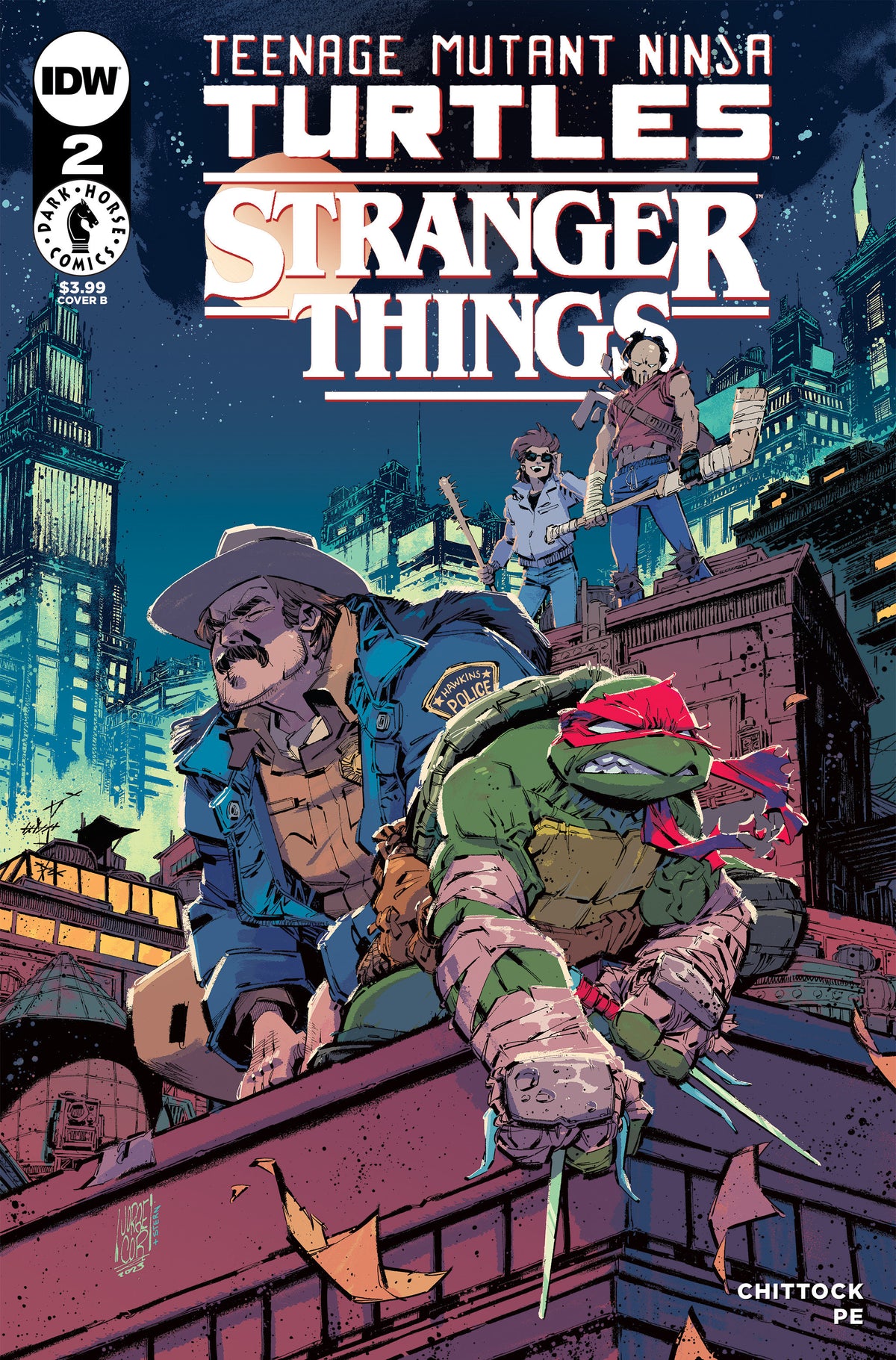 Teenage Mutant Ninja Turtles x Stranger Things #2 Variant B