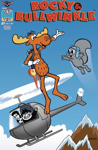 Rocky & Bullwinkle Show (2017) #1 (Flying Moose Galvan Cover)