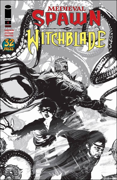Medieval Spawn Witchblade (2018) #4 (Cover B Haberlin B&W)