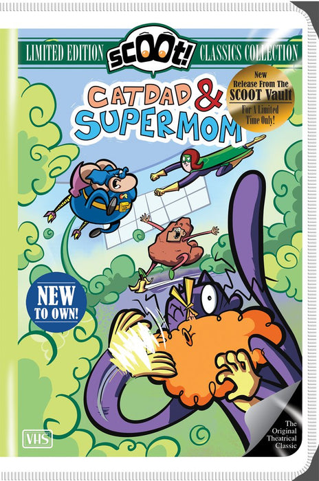 CATDAD & SUPERMOM AN ELEPHANT NEVER FORGETS VHS VARIANT COVER